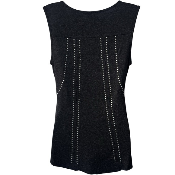 Harley-Davidson Patriot Embellished Sleeveless Tank Top Charcoal Rhinestone M - Picture 6 of 11